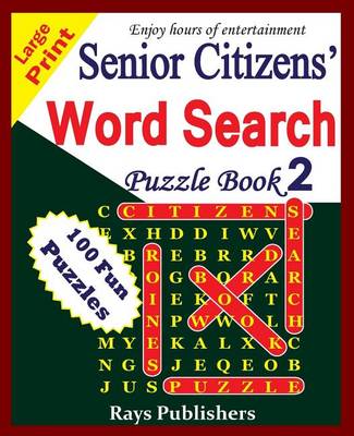 Cover of Senior Citizens' word search puzzle book 2