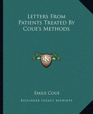 Book cover for Letters From Patients Treated By Coue's Methods