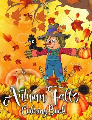 Book cover for autumn falls coloring book