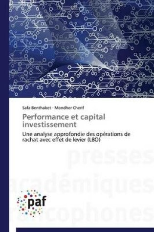 Cover of Performance Et Capital Investissement