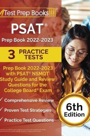 Cover of PSAT Prep Book 2022-2023 with 3 Practice Tests