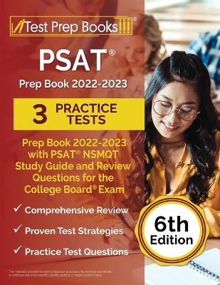 Book cover for PSAT Prep Book 2022-2023 with 3 Practice Tests