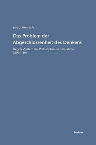 Cover of Das Problem der Abgeschlossenheit des Denkens