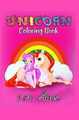 Cover of unicorn coloring book for girls