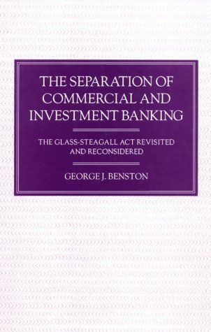 Book cover for The Separation of Commercial and Investment Banking