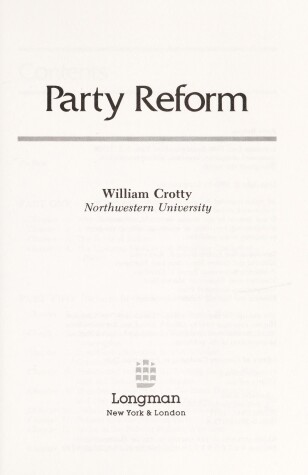 Book cover for Party Reform