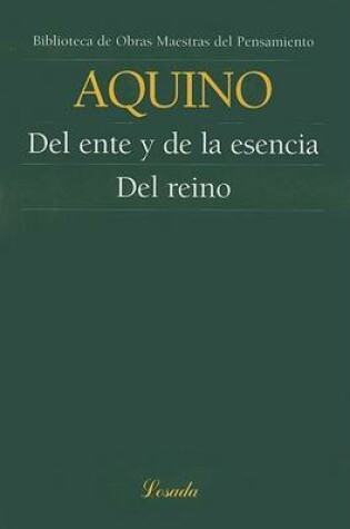 Cover of del Ente y de La Esencia del Reino