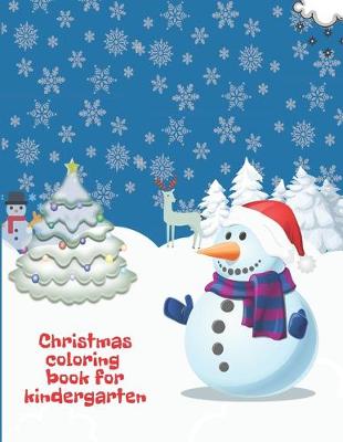 Book cover for Christmas coloring book for kindergarten