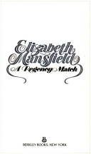 Book cover for Regency Match/A