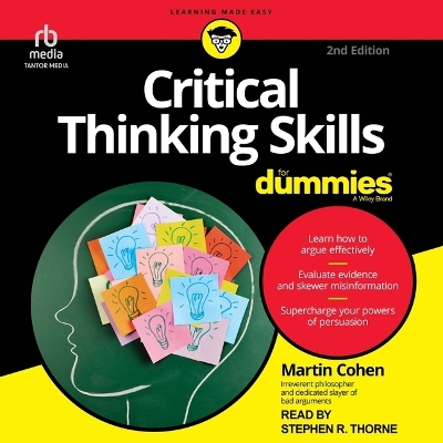 Book cover for Critical Thinking Skills for Dummies, 2nd Edition