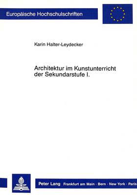 Cover of Architektur Im Kunstunterricht Der Sekundarstufe I