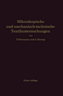 Book cover for Mikroskopische und mechanisch-technische Textiluntersuchungen