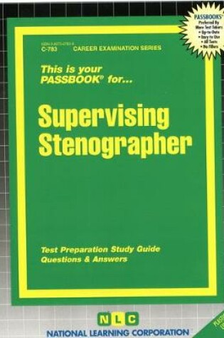 Cover of Supervising Stenographer