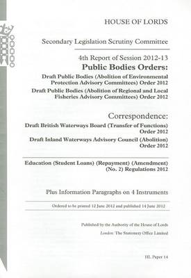 Cover of 4th report of session 2012-13