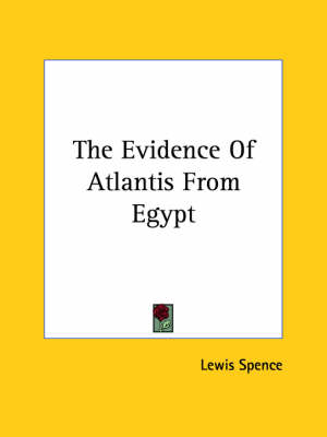 Book cover for The Evidence of Atlantis from Egypt