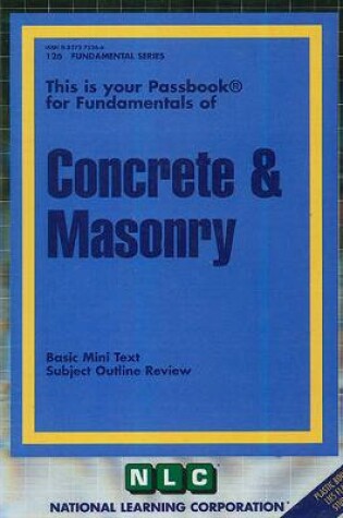 Cover of Concrete and Masonry