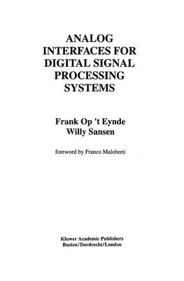 Cover of Analog Interfaces for Digital Signal Processing Systems