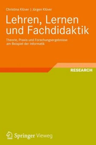 Cover of Lehren, Lernen Und Fachdidaktik