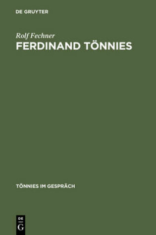 Cover of Ferdinand Tönnies