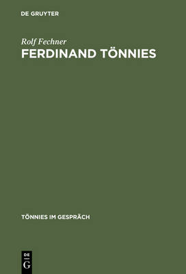 Book cover for Ferdinand Tönnies