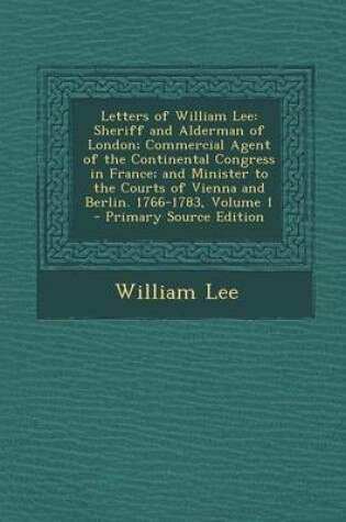 Cover of Letters of William Lee