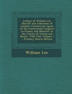 Book cover for Letters of William Lee