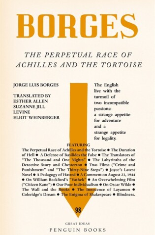 Cover of Great Ideas V the Perpetual Race of Achilles and the Tortoise