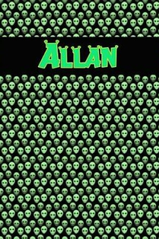 Cover of 120 Page Handwriting Practice Book with Green Alien Cover Allan