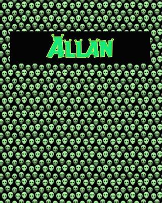 Book cover for 120 Page Handwriting Practice Book with Green Alien Cover Allan