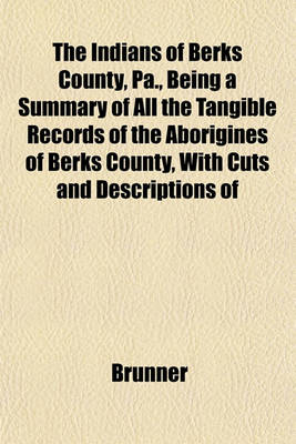 Book cover for The Indians of Berks County, Pa., Being a Summary of All the Tangible Records of the Aborigines of Berks County, with Cuts and Descriptions of