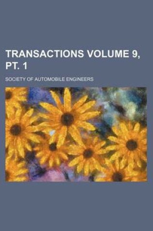 Cover of Transactions Volume 9, PT. 1