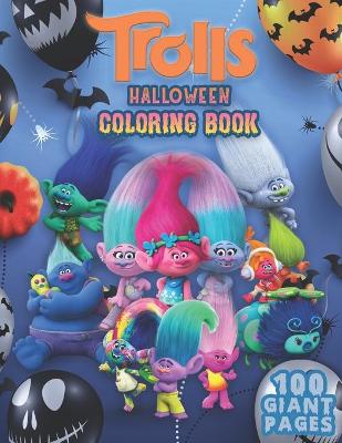 Book cover for Trolls Halloween Coloring Book