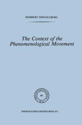 Cover of The Context of the Phenomenological Movement