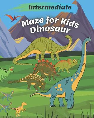Book cover for Intermediate Dinosaur Mazes for Kids