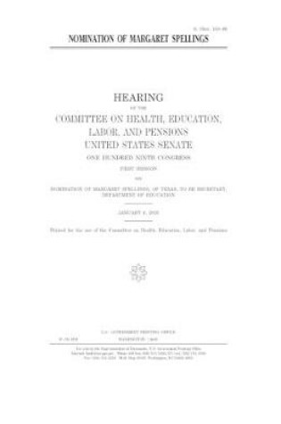 Cover of Nomination of Margaret Spellings