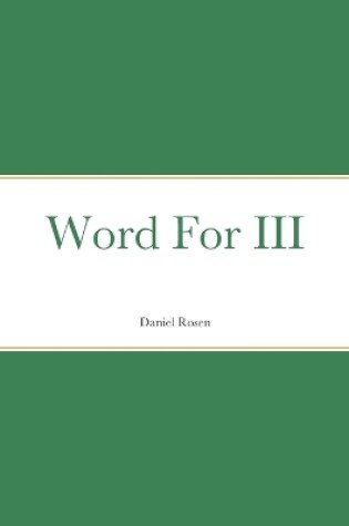 Cover of Word For III