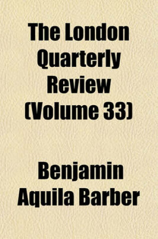 Cover of The London Quarterly Review Volume 33