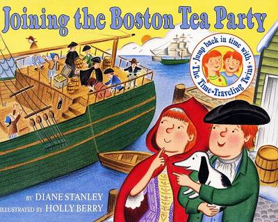 Book cover for The Time-Traveling Twins Joining the Boston Tea Party