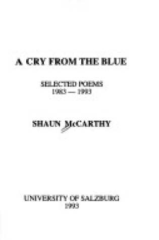 Cover of A Cry from the Blue