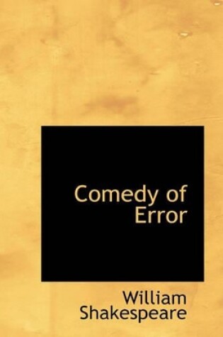 Cover of Comedy of Error