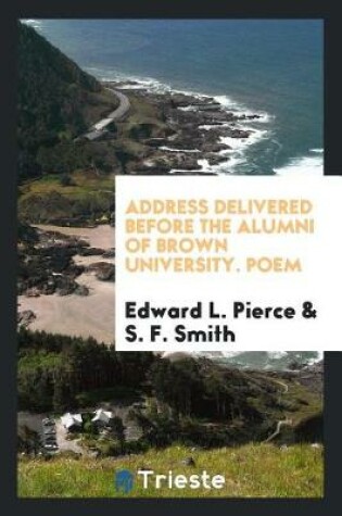 Cover of Address Delivered Before the Alumni of Brown University. Poem