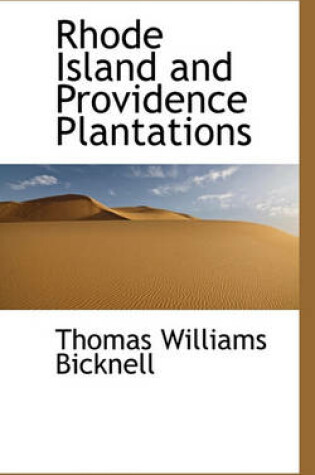 Cover of Rhode Island and Providence Plantations