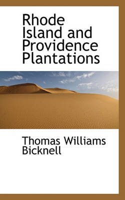 Book cover for Rhode Island and Providence Plantations