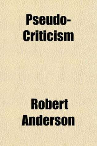 Cover of Pseudo-Criticism