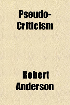 Book cover for Pseudo-Criticism