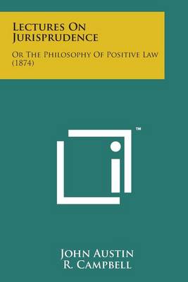 Book cover for Lectures on Jurisprudence