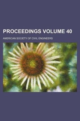 Cover of Proceedings Volume 40