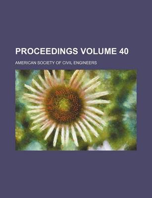 Book cover for Proceedings Volume 40