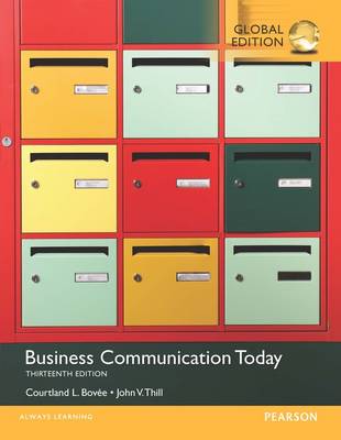 Book cover for Business Communication Today with MyBCommLab, Global Edition