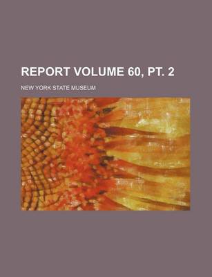 Book cover for Report Volume 60, PT. 2